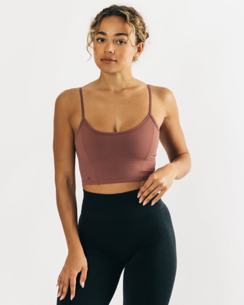 Alphalete Ultrasoft Allure Tank Tank Top Dame Mauve | JVDISL-508