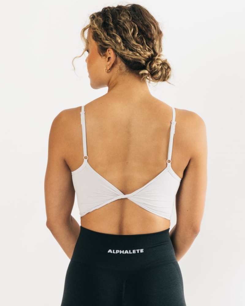 Alphalete Ultrasoft Allure Tank Tank Top Dame Sølv | XONFBV-821