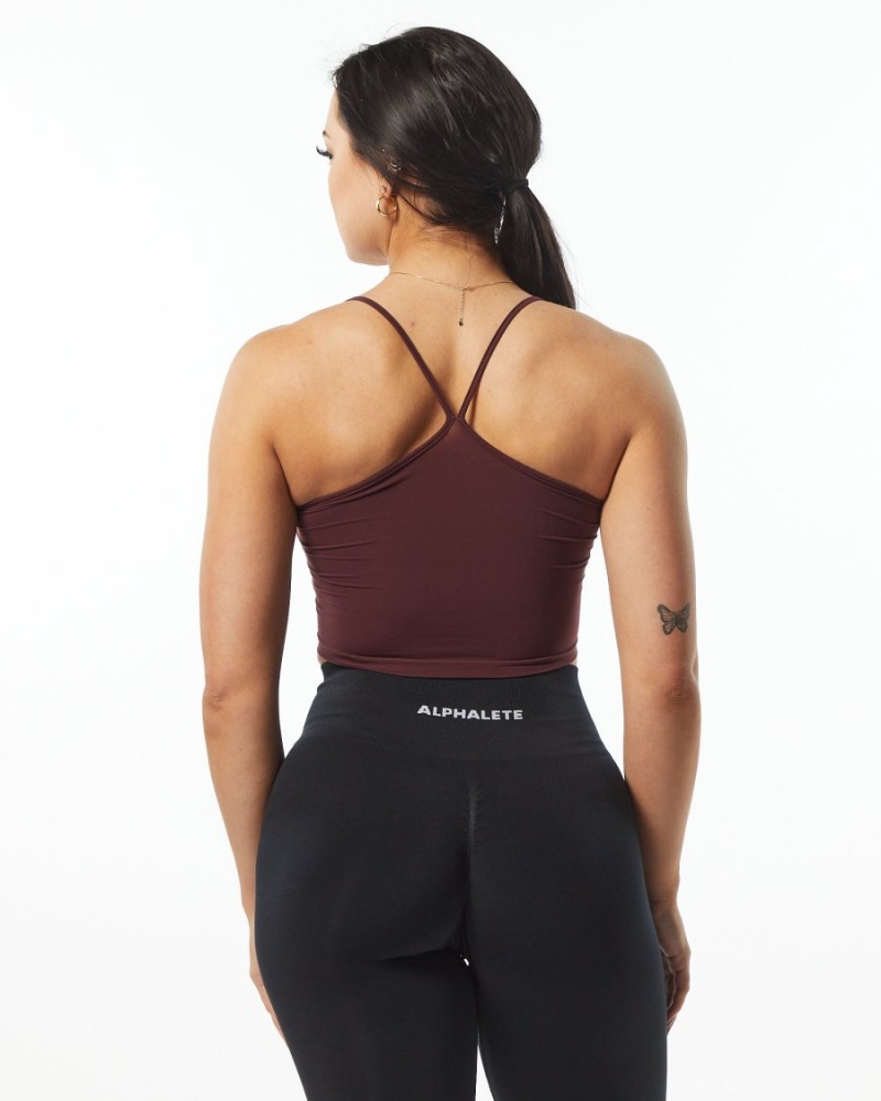 Alphalete Ultrasoft Camisole Tank Tank Top Dame Wine | ZTMVPK-850