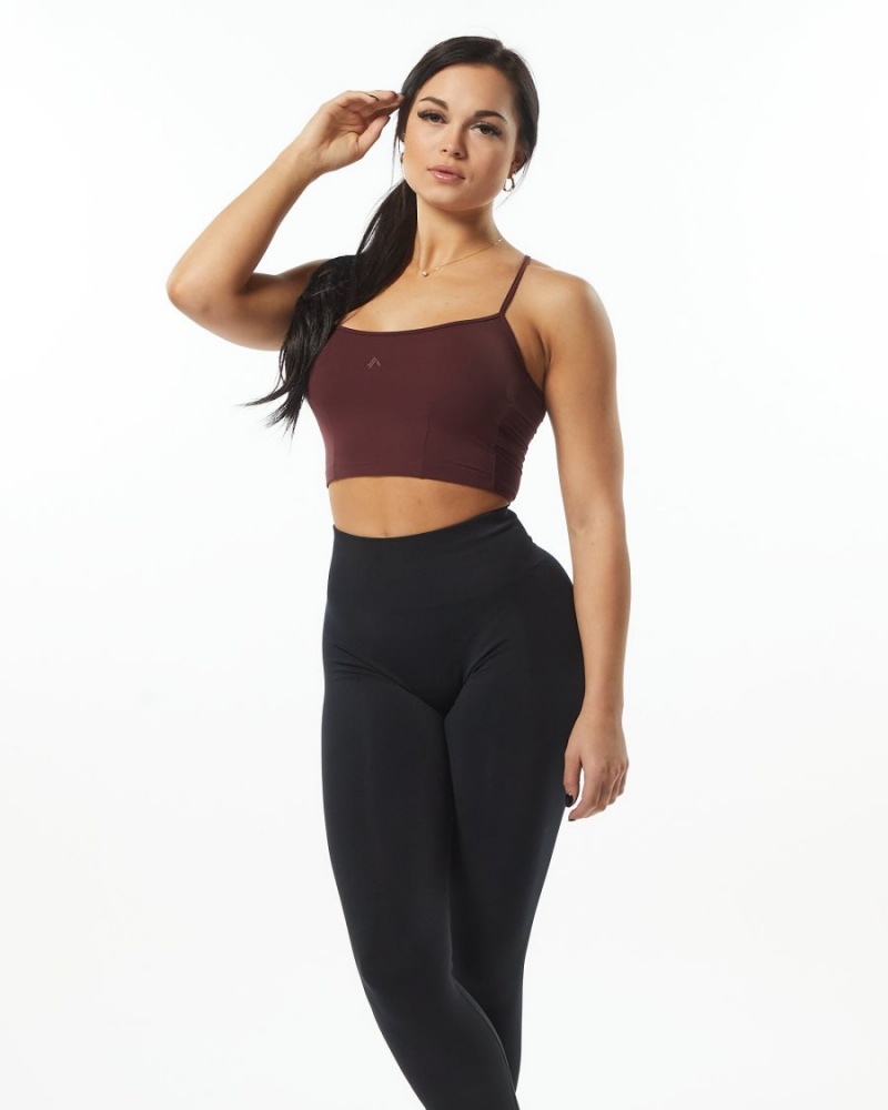 Alphalete Ultrasoft Camisole Tank Tank Top Dame Wine | ZTMVPK-850