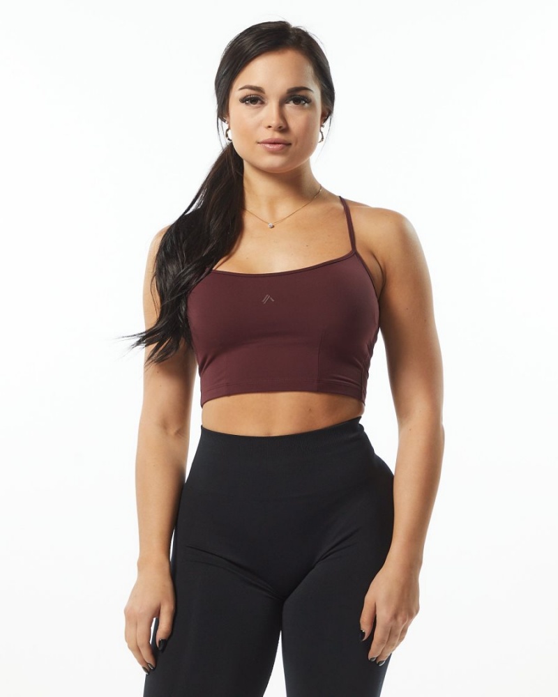 Alphalete Ultrasoft Camisole Tank Tank Top Dame Wine | ZTMVPK-850