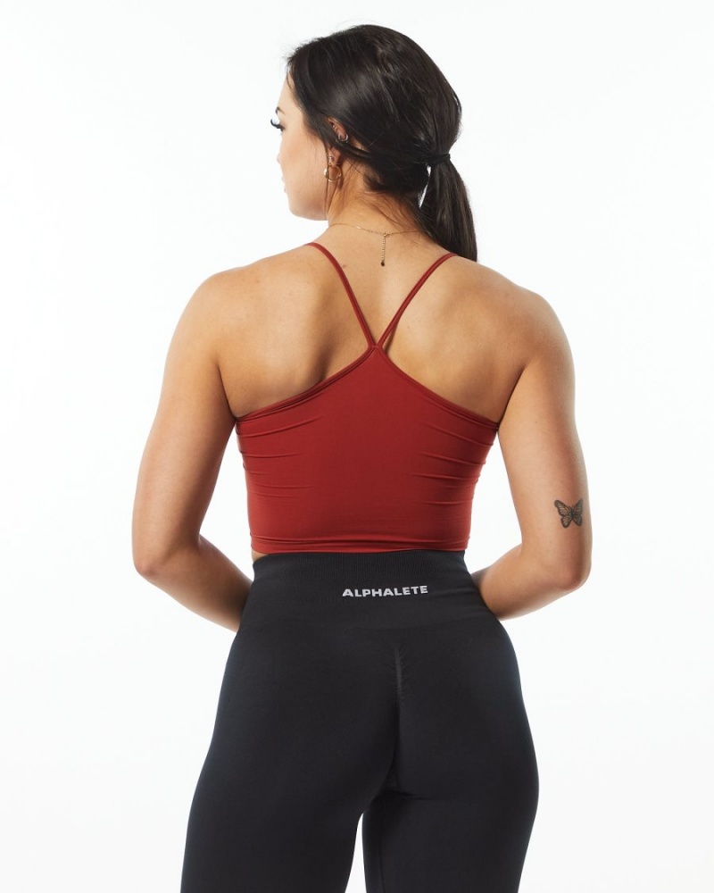 Alphalete Ultrasoft Camisole Tank Tank Top Dame Cherry | PKRSVA-201