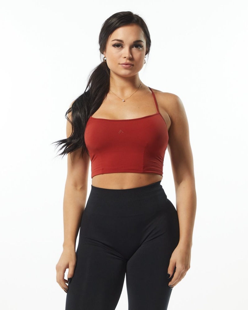 Alphalete Ultrasoft Camisole Tank Tank Top Dame Cherry | PKRSVA-201