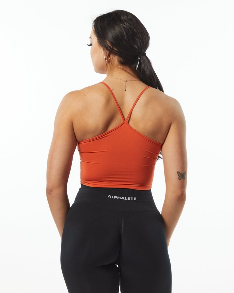 Alphalete Ultrasoft Camisole Tank Tank Top Dame Oransje | UDMZHF-495