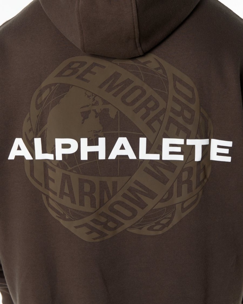 Alphalete Unity Hoodie Hettegenser Herre Brune | TILAQY-217