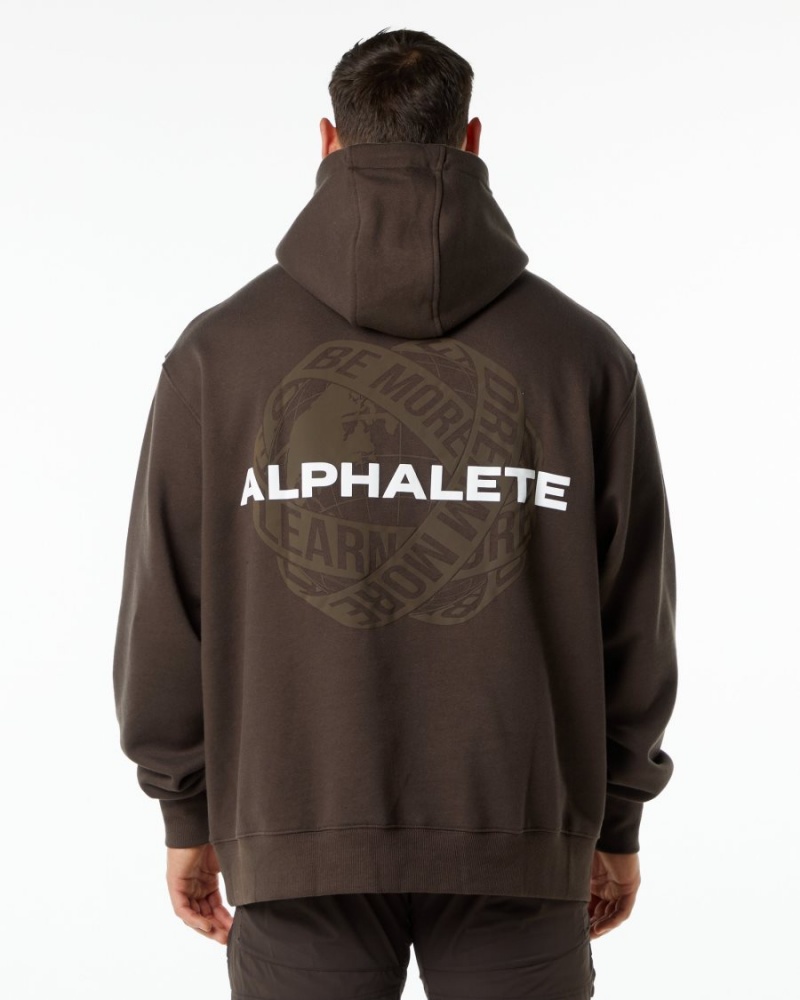 Alphalete Unity Hoodie Hettegenser Herre Brune | TILAQY-217