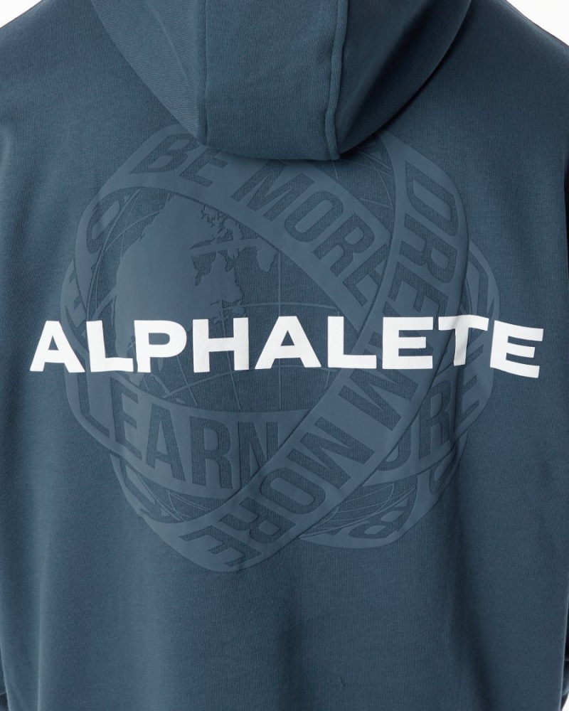 Alphalete Unity Hoodie Hettegenser Herre Blå | AOXVRW-657