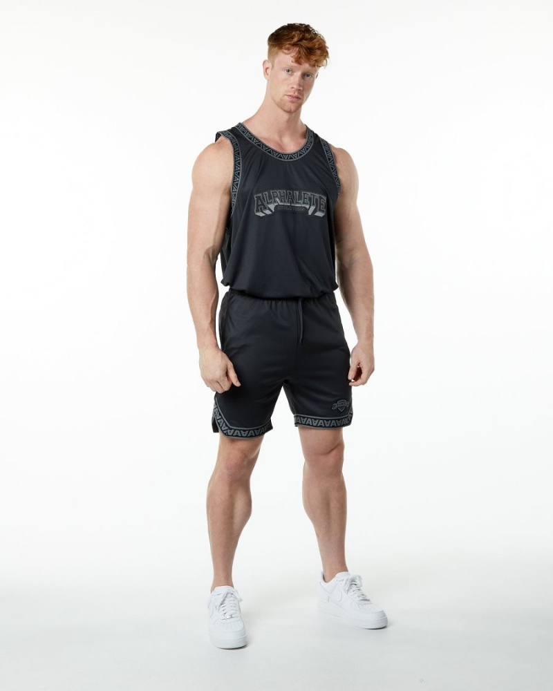 Alphalete Varsity Basketball Jersey Stringers Herre Svarte | MHGDSO-589