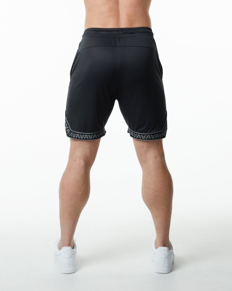 Alphalete Varsity Basketball Kort 9" Shorts Herre Svarte | PTLVIJ-657