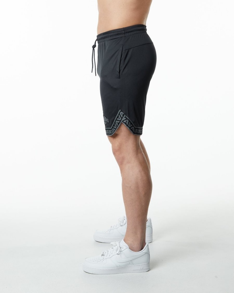 Alphalete Varsity Basketball Kort 9" Shorts Herre Svarte | PTLVIJ-657