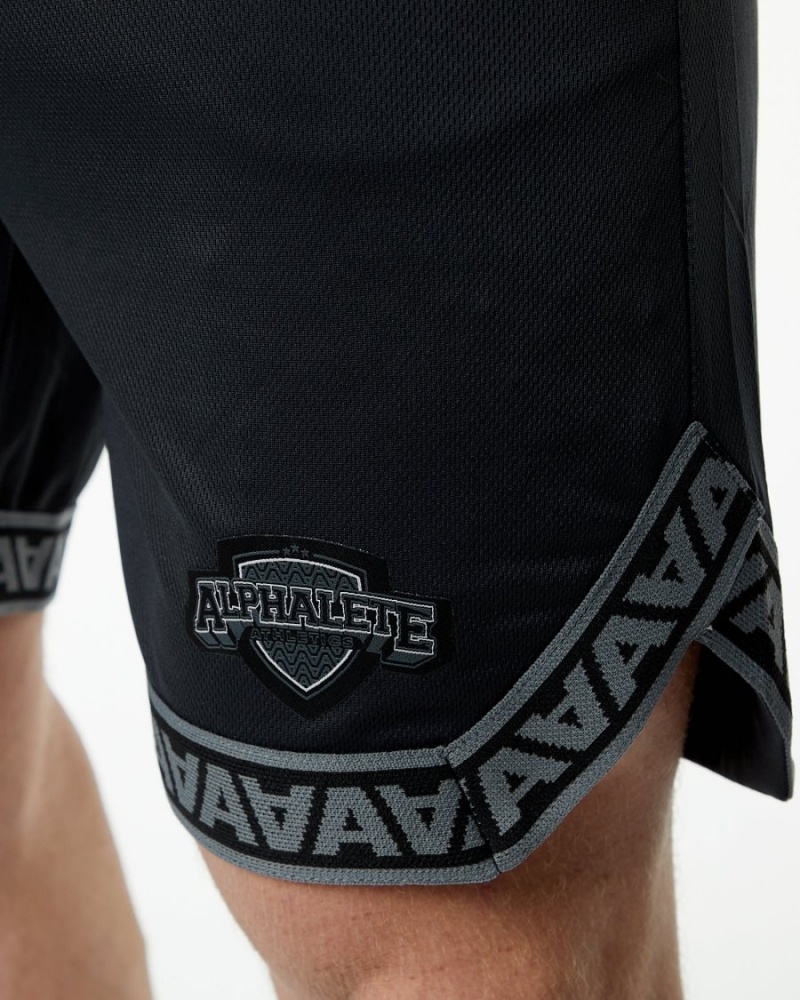 Alphalete Varsity Basketball Kort 9" Shorts Herre Svarte | PTLVIJ-657