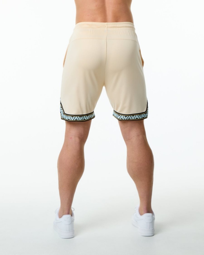 Alphalete Varsity Basketball Kort 9" Shorts Herre Tan | NXBRSD-185