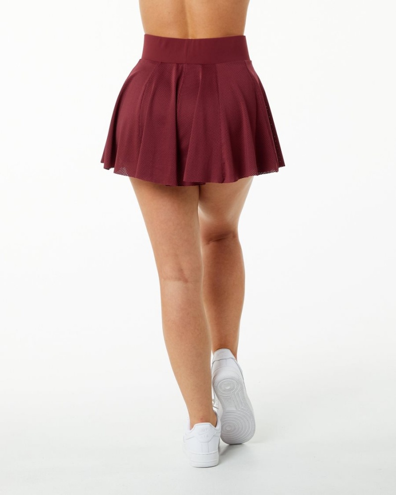 Alphalete Varsity Skirt Skjørt Dame Crimson | FJCIDV-540