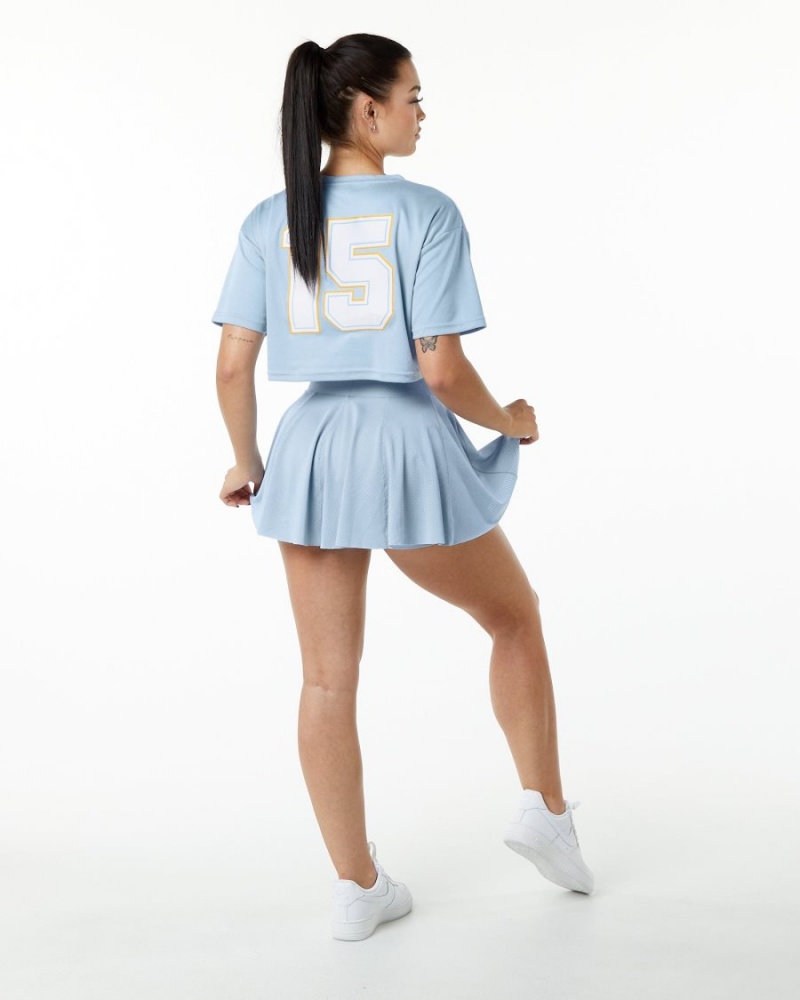 Alphalete Varsity Skirt Skjørt Dame Lyse Blå | KOMRSI-739