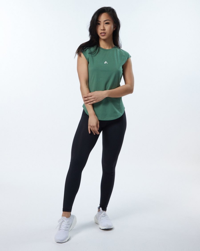 Alphalete Velocity Tee Skjorte Dame Grønn | WFGXKV-174