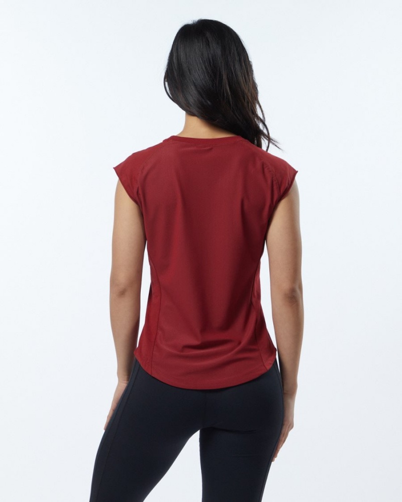 Alphalete Velocity Tee Skjorte Dame Rød | WENYIA-427