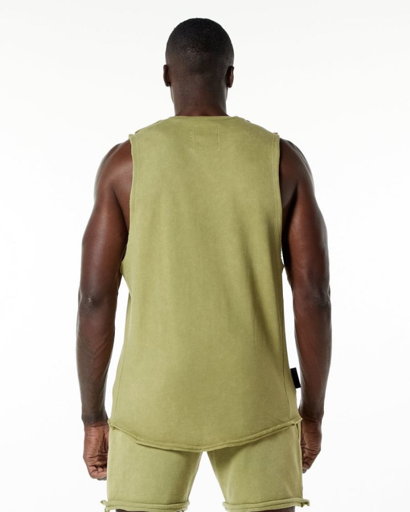 Alphalete Very Terry Cutoff Stringers Herre Grønn | ECSOKV-264