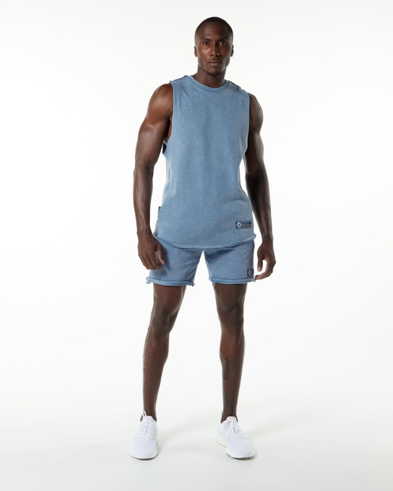 Alphalete Very Terry Cutoff Stringers Herre Blå | MKYHAR-091