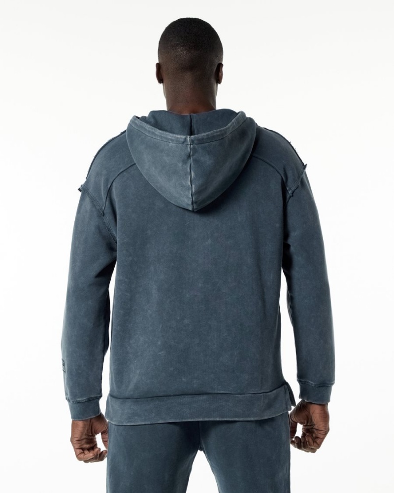 Alphalete Very Terry Hoodie Hettegenser Herre Blå | ESNBHK-268