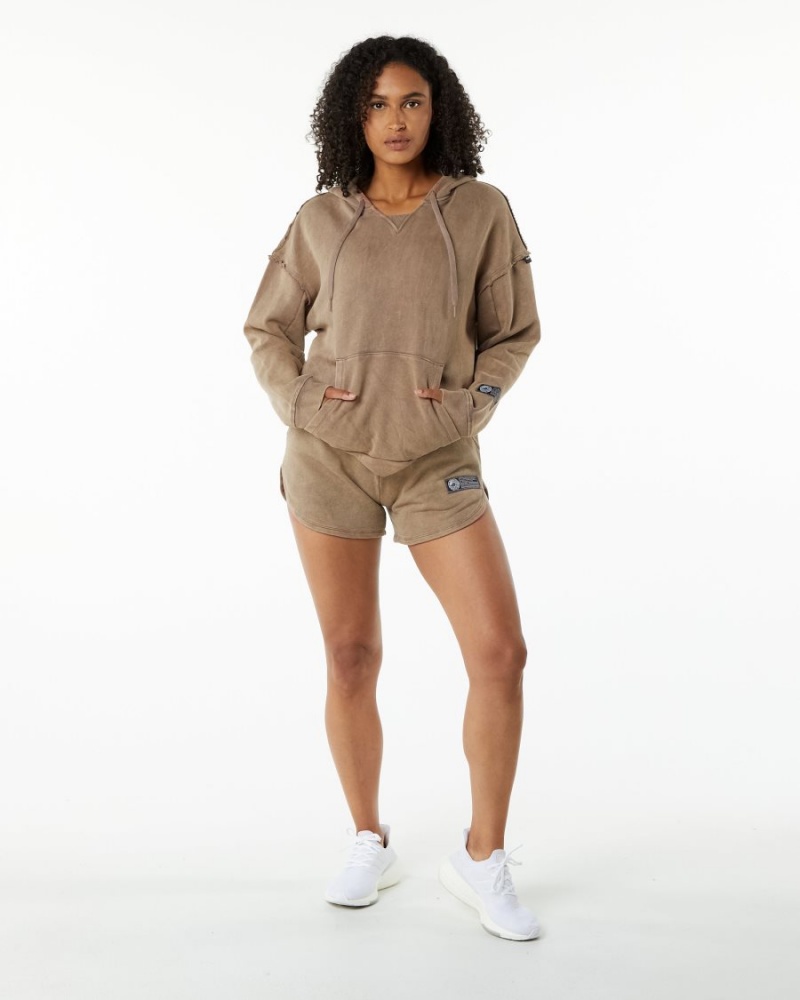 Alphalete Very Terry Hoodie Hettegenser Dame Smokey Quartz | YPJISV-680