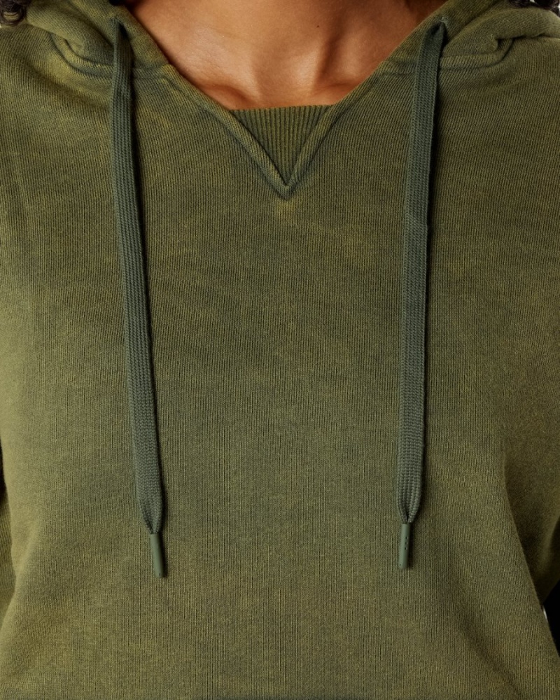 Alphalete Very Terry Hoodie Hettegenser Dame Grønn | PNBHKJ-037