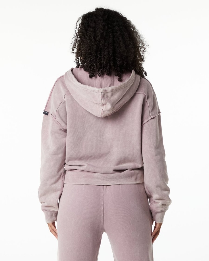 Alphalete Very Terry Hoodie Hettegenser Dame Rosa | WXOUDK-502