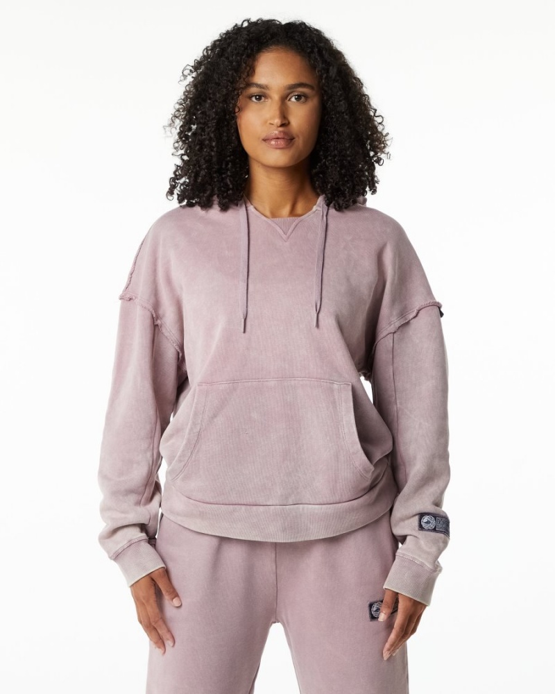 Alphalete Very Terry Hoodie Hettegenser Dame Rosa | WXOUDK-502