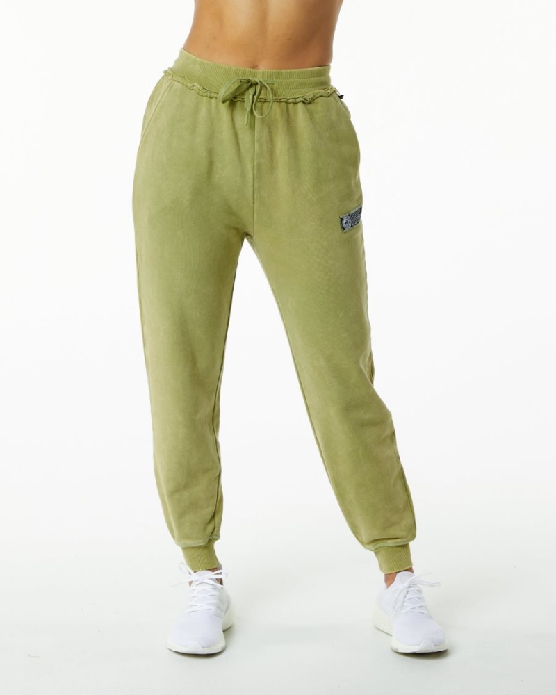 Alphalete Very Terry Jogger Joggebukser Dame Grønn | VFZOCD-047