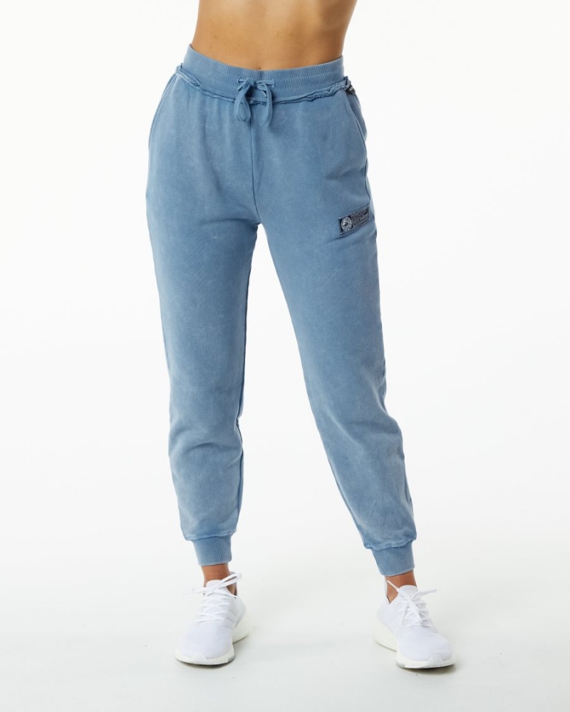 Alphalete Very Terry Jogger Joggebukser Dame Blå | CYQLJT-301