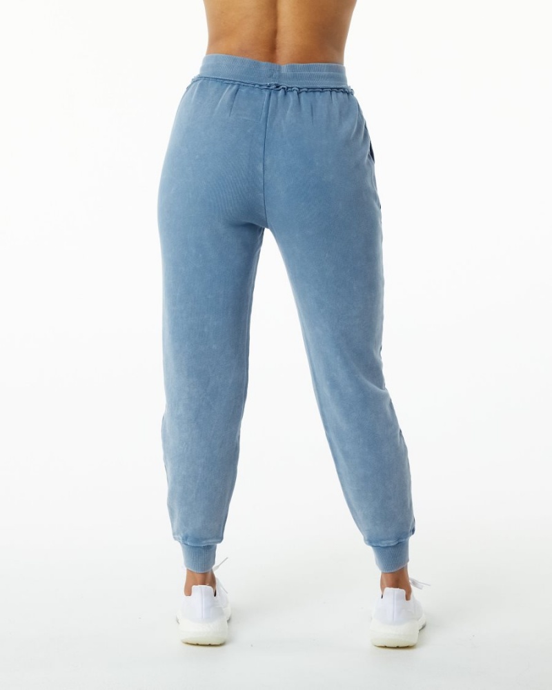 Alphalete Very Terry Jogger Joggebukser Dame Blå | CYQLJT-301