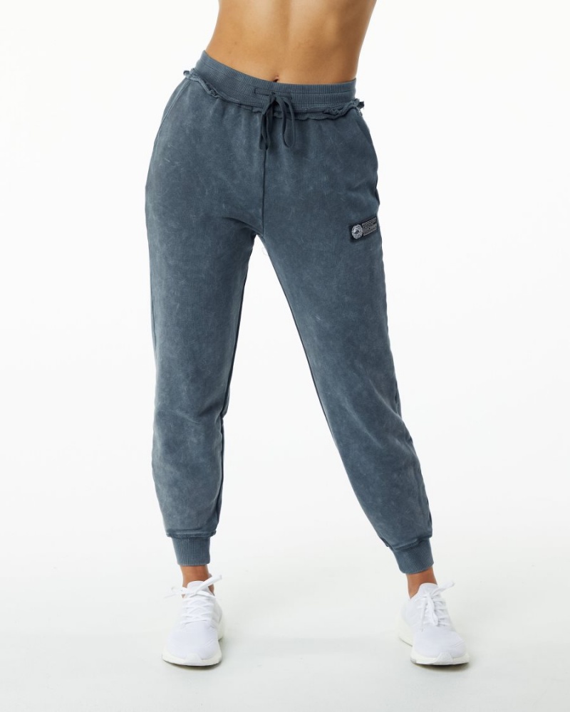 Alphalete Very Terry Jogger Joggebukser Dame Blå | OUHJKQ-692