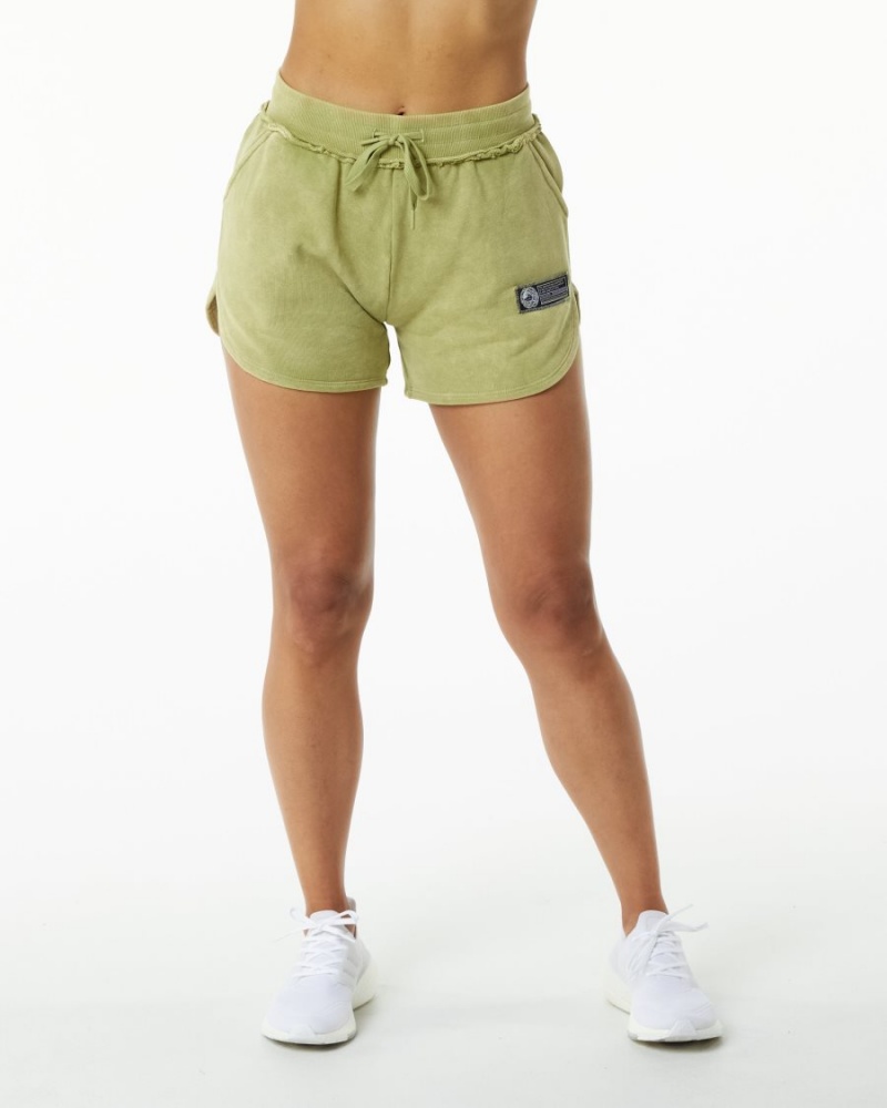 Alphalete Very Terry Kort Shorts Dame Grønn | UGHTPR-329