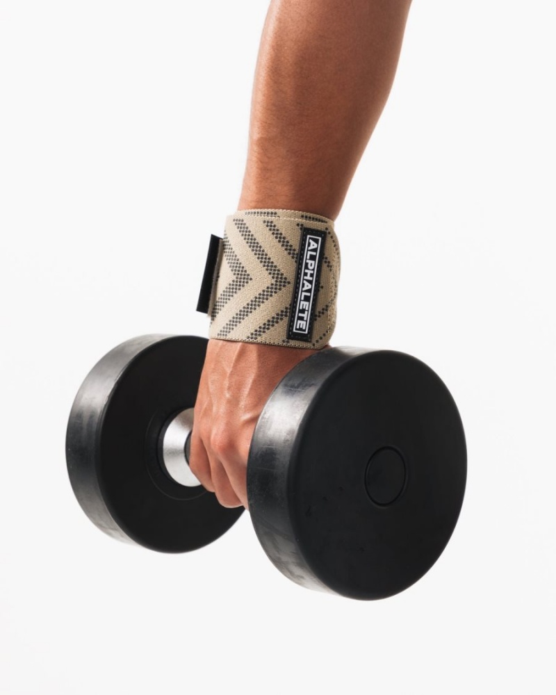 Alphalete Wrist Wraps Accessories Dame Linen | YWBHJO-301