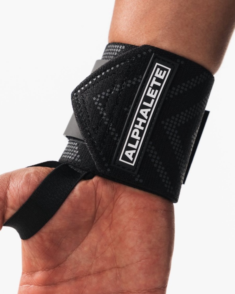 Alphalete Wrist Wraps Accessories Dame Svarte | ZKUAQR-705