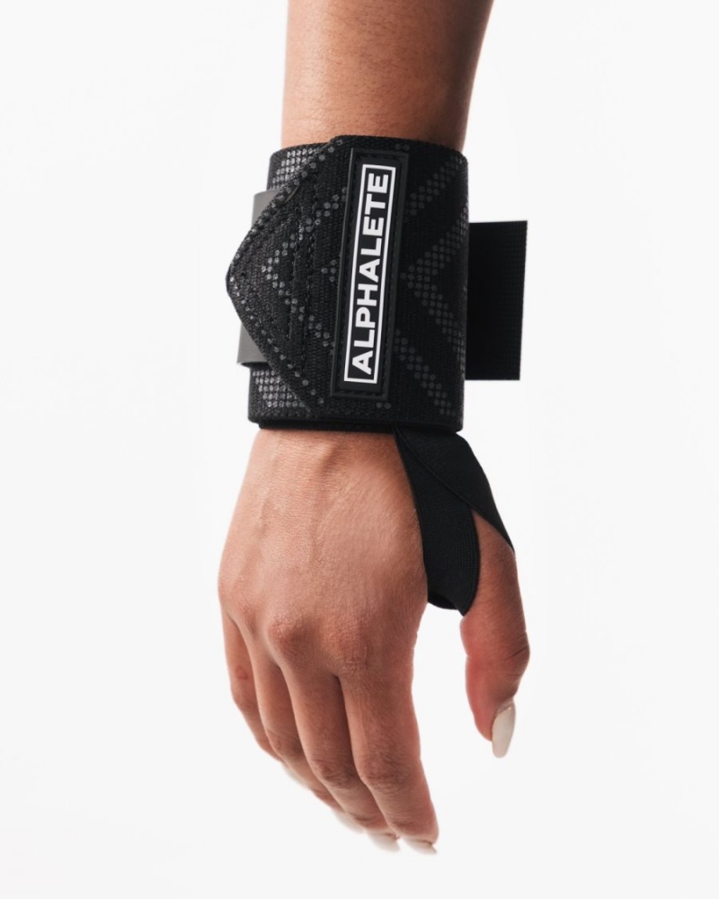 Alphalete Wrist Wraps Accessories Dame Svarte | ZKUAQR-705